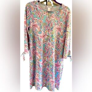 STELLA PARKER COLLECTION Floral Multicolor 3/4 sleeve Dress, Size XL